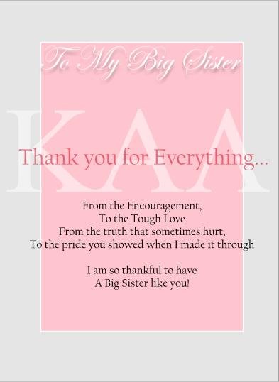 Big Sister, Thank You