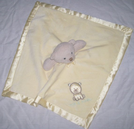 NWT CARTERs YELLOW BEAR Cute and Cuddly SECURITY BLANKET