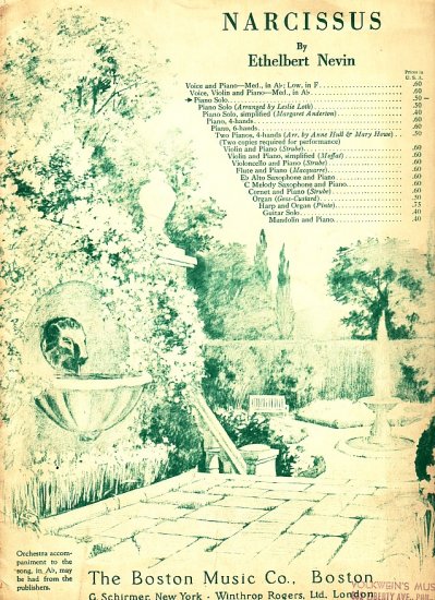 Narcissus, 1899 Vintage Piano Solo Sheet Music - 103