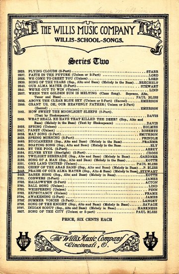Praise of our Alma Mater, 1918 Vintage Sheet Music for Soprano, Alto and Bass - 117