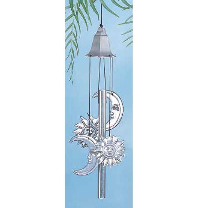 Metal Sun & Moon Wind Chimes