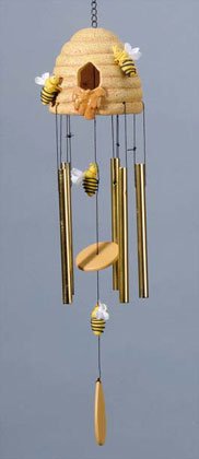 Honeycomb With Bees Wind Chimes