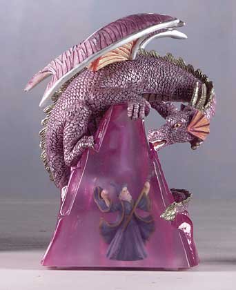 Dragon With Merlin On Hill