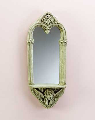 Cherub Wall Shelf With Mirror