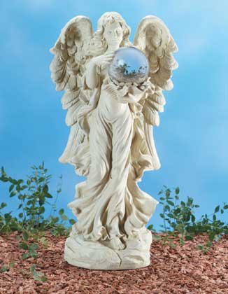 Garden Angel with Gazing Ball