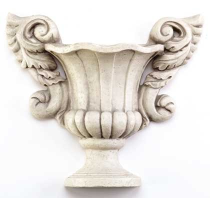Ivory-Finish Urn Wall Planter