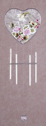 Victorian Flowers Heart-Shaped Wind Chime