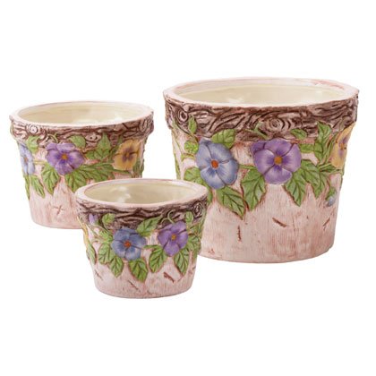 Pansy-themed Planters