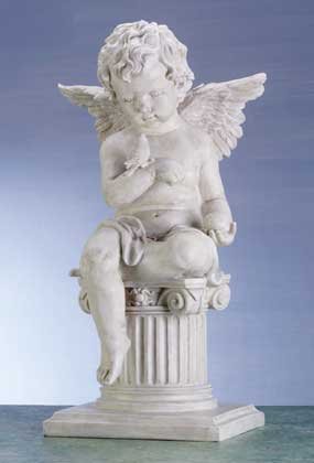Cherub on Column Statue