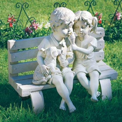 Garden Statue Bench