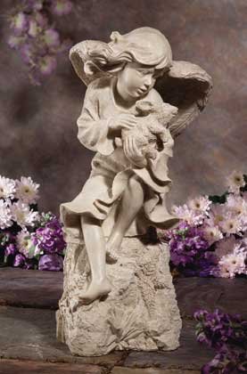 Garden Angel with Rabbit