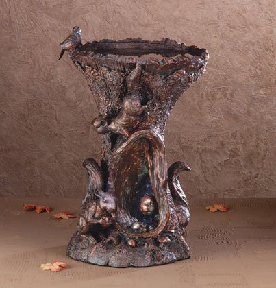 Squirrel Design Birdbath