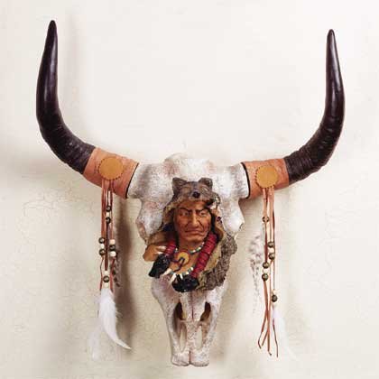 Bust Head On Horns