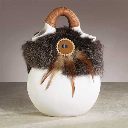 Rabbit Fur Vase