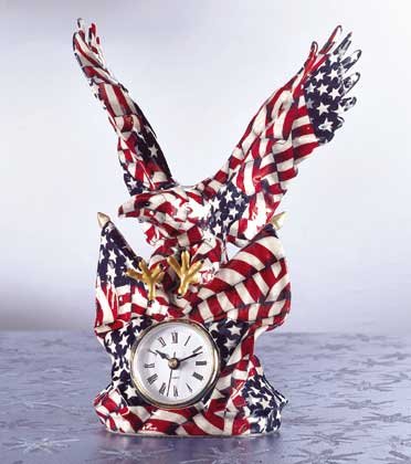 Eagle and Flag Clock