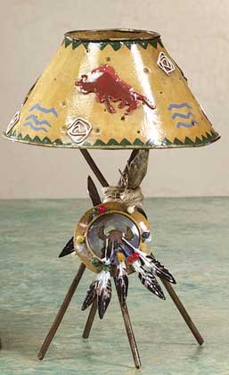 Metal Southwest Candle Lamp