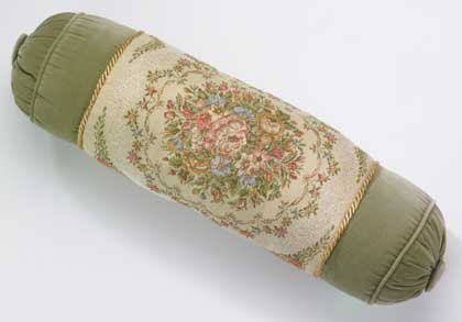 Green Floral Bolster