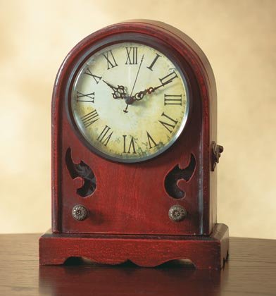 Antique-Like Radio Clock-Key Cabinet
