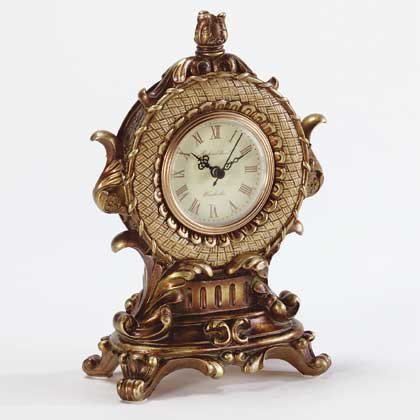 Wicker Pattern Antique-Look Clock