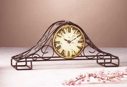 Metal Wire Mantle Clock