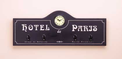 Hotel de Paris Coat Hanger Clock