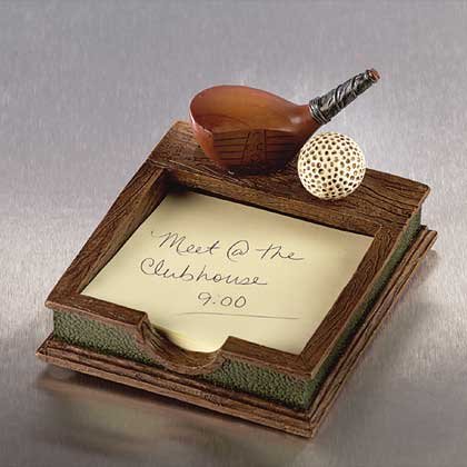 Golf Club and Ball Memo Holder