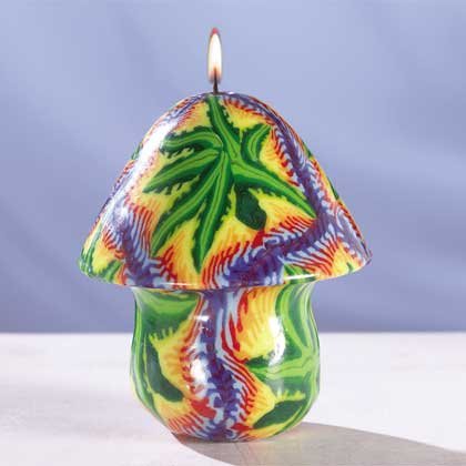 Miracle Leaf Mushroom Candle