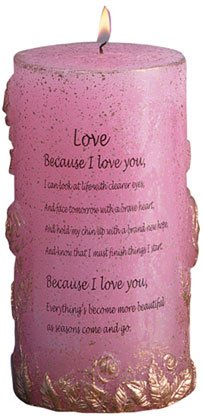 Sculpted Rose Love Candle