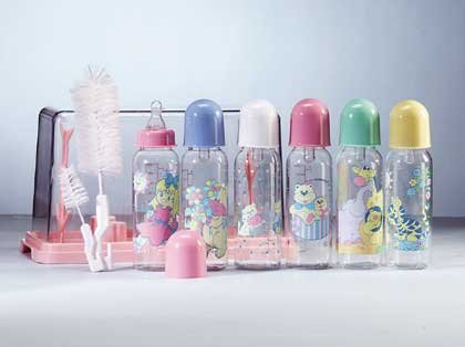 Pink Baby Bottle Gift Set