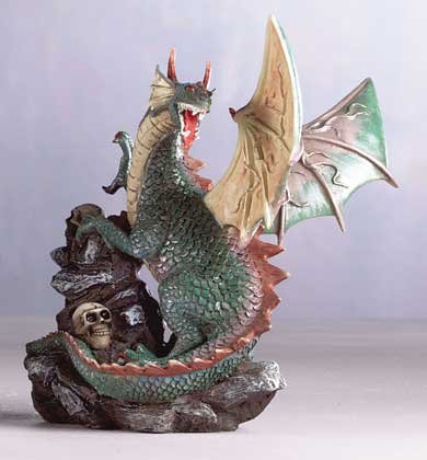 Dragon & Skulls On Rocks