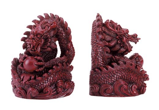 Hong Tze Dragon Bookends