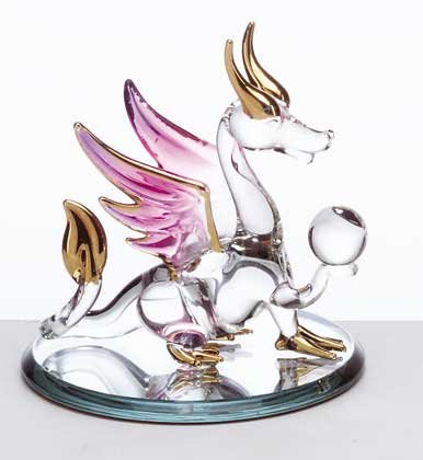 Glass Dragon with Purple Wings