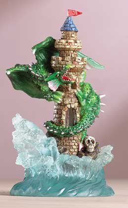 Dragon and Castle on Waves