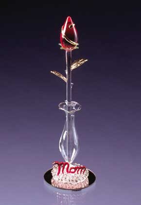 Mom-Sculptured Glass Rose
