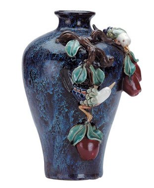 Hummingbirds On Vines Vase