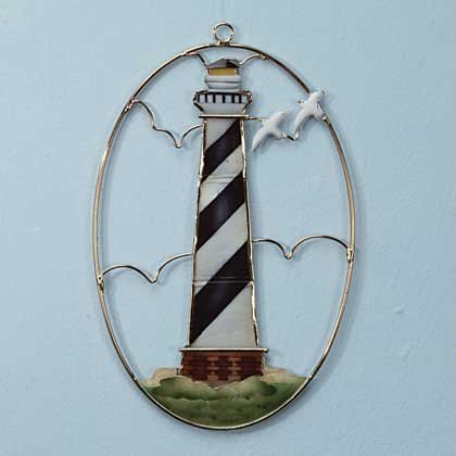 Capiz Shell Lighthouse Suncatcher