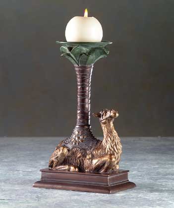 Camel and Palm Tree Candle Holder