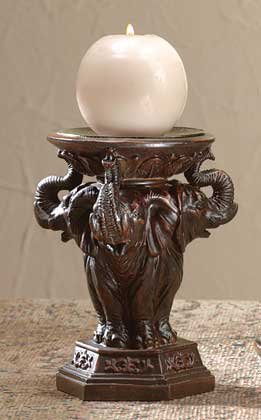 Three Elephants Candle Holder