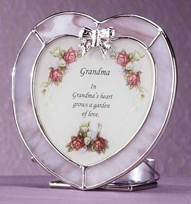Heart-Shaped "Grandma" Plaque and Candle Holder