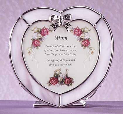 Heart-Shaped "Mother" Plaque and Candle Holder