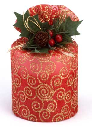Red Christmas Candle in Pouch