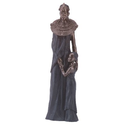 Maasai Mother with Child Statue