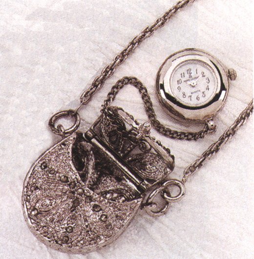 Antique Silver-Plated Purse Watch
