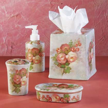 Patchwork Roses Bathroom Set