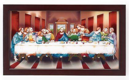 Painted Glass Last Supper
