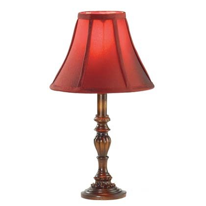 Burgundy Shaded Table Lamp