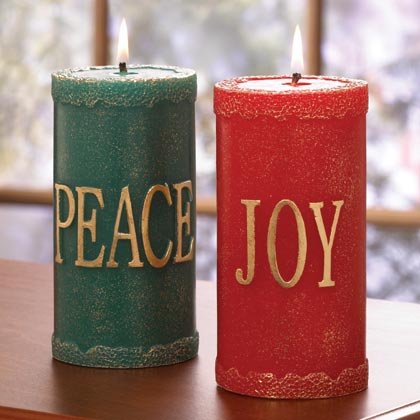 Festive Pillar Candle Set