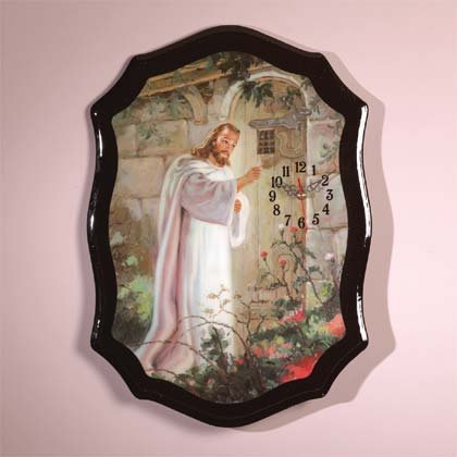 Jesus At The Door Clock