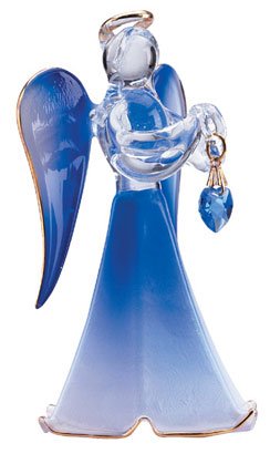 Glass Angel With September Birthstone