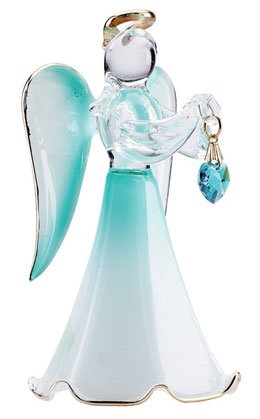 Glass Angel With December Birthstone